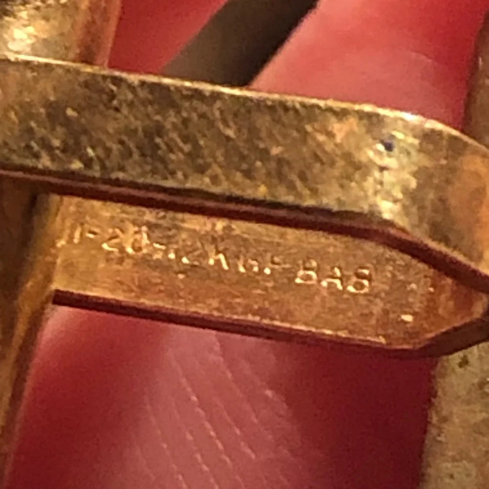 Antique late 1800s Ballou gold filled engraved cuff links